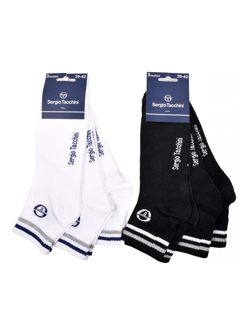 Meias sergio tacchini quarter - pack de 6 Multicolorido - Kiabi