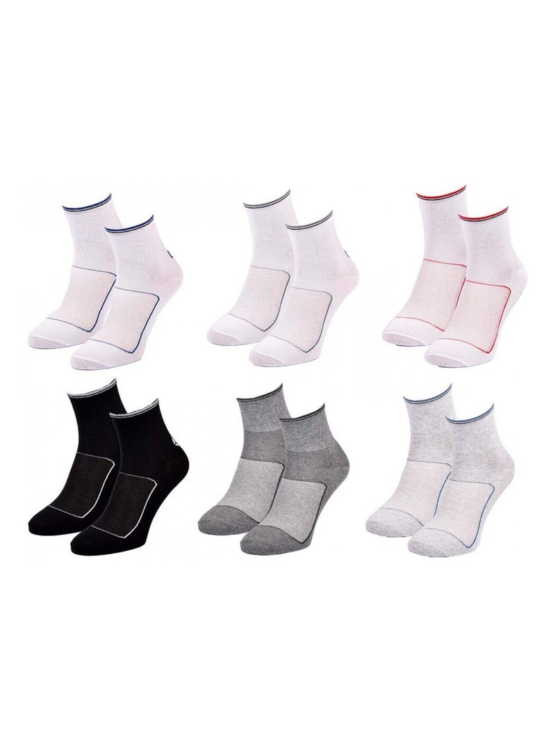 Meias SERGIO TACCHINI QUARTER - Pack de 6 Multicolorido - Kiabi