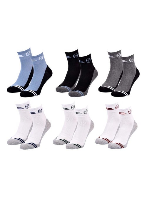 Meias SERGIO TACCHINI QUARTER - Pack de 6 - Kiabi Meias SERGIO TACCHINI QUARTER - Pack de 6 - Kiabi