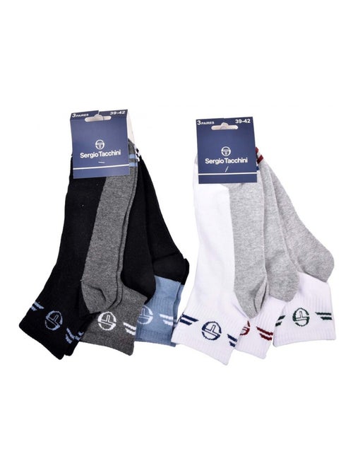 Meias SERGIO TACCHINI QUARTER - Pack de 6 - Kiabi Meias SERGIO TACCHINI QUARTER - Pack de 6 - Kiabi