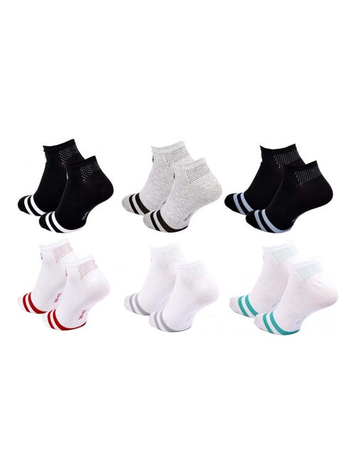 Meias SERGIO TACCHINI SNEAKER - Pack de 6 - Kiabi Meias SERGIO TACCHINI SNEAKER - Pack de 6 - Kiabi
