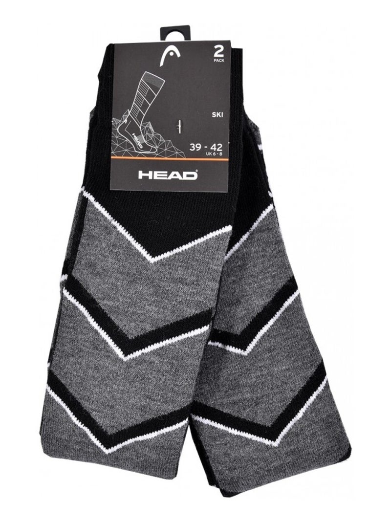 Meias SKI HEAD PERFORMANCE - Pack de 2 Preto - Kiabi