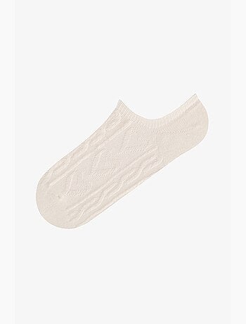 Meias sneaker em par de algodão jacquard espiral penti
