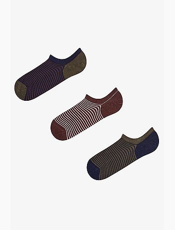 Meias sneaker masculinas listradas below surface, par penti