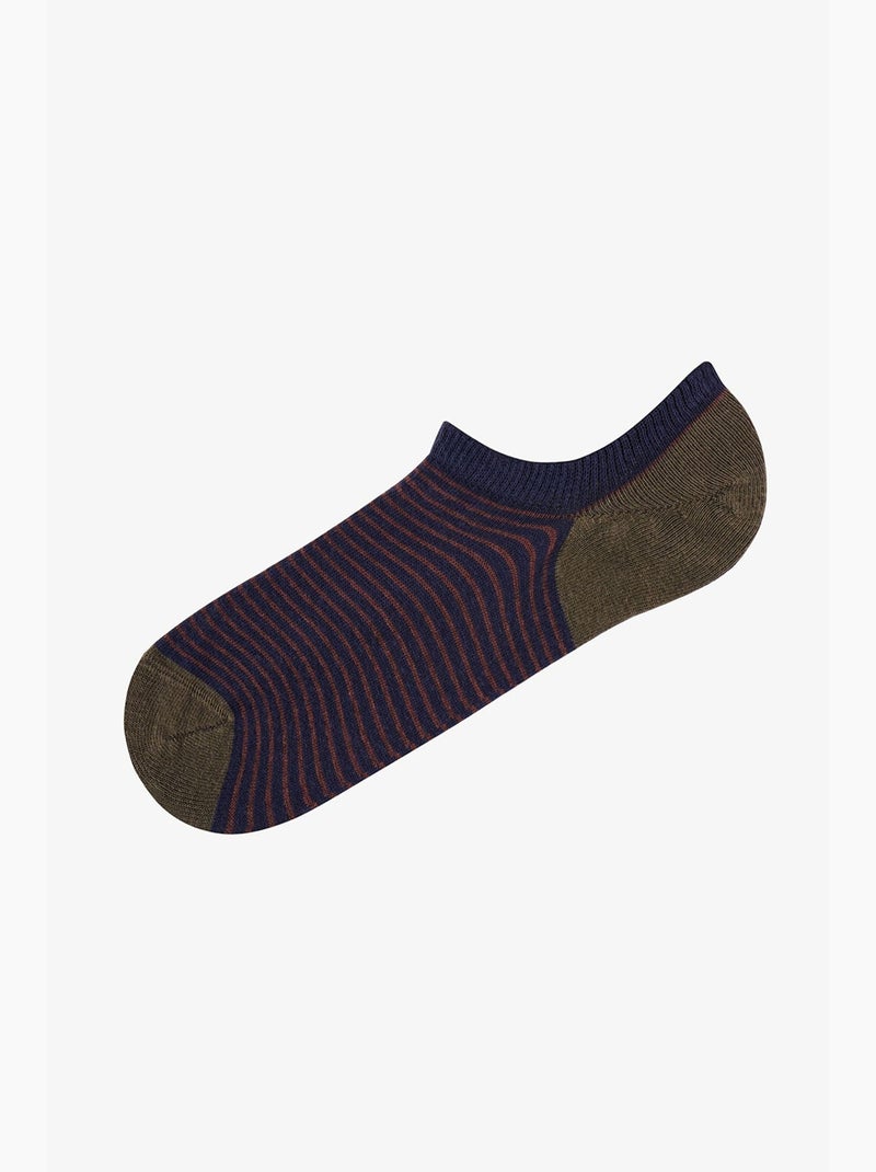 Meias sneaker masculinas listradas below surface, par penti Azul/Vermelho/Verde - Kiabi