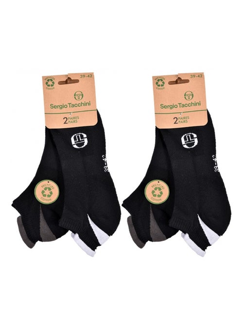 Meias SNEAKER SERGIO TACCHINI Pack de 4 Pares - Kiabi Meias SNEAKER SERGIO TACCHINI Pack de 4 Pares - Kiabi