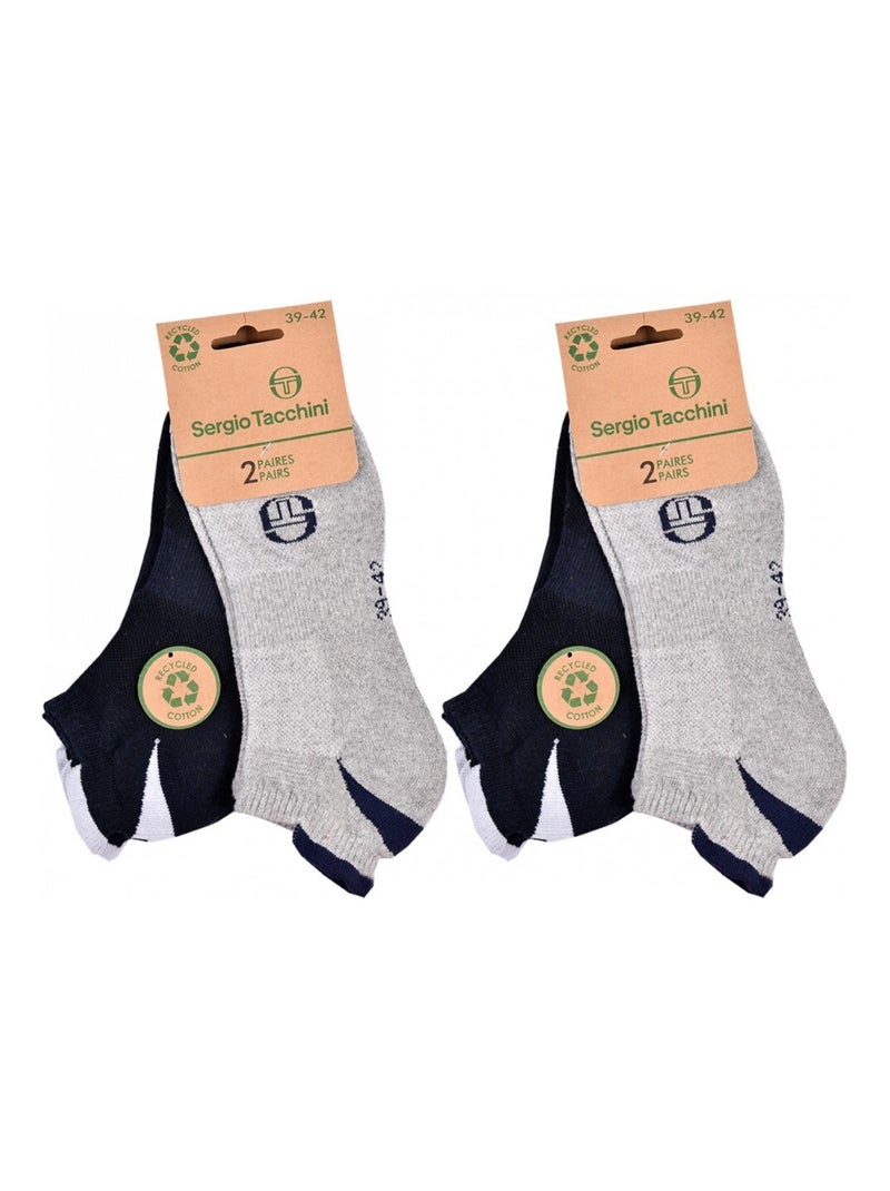 Meias SNEAKER SERGIO TACCHINI Pack de 4 Pares Multicolorido - Kiabi