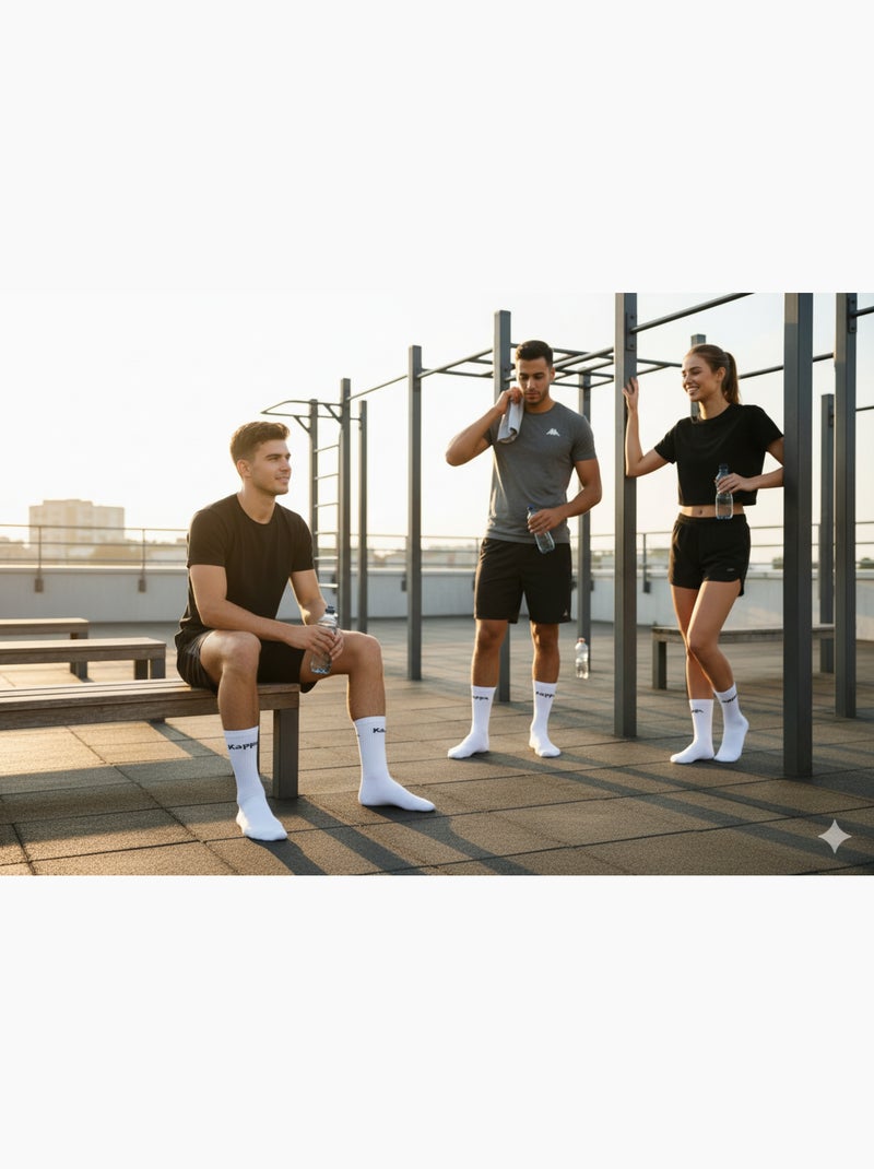 Meias SPORT KAPPA CREW - Pack de 20 Pares + 1 GRÁTIS Branco - Kiabi