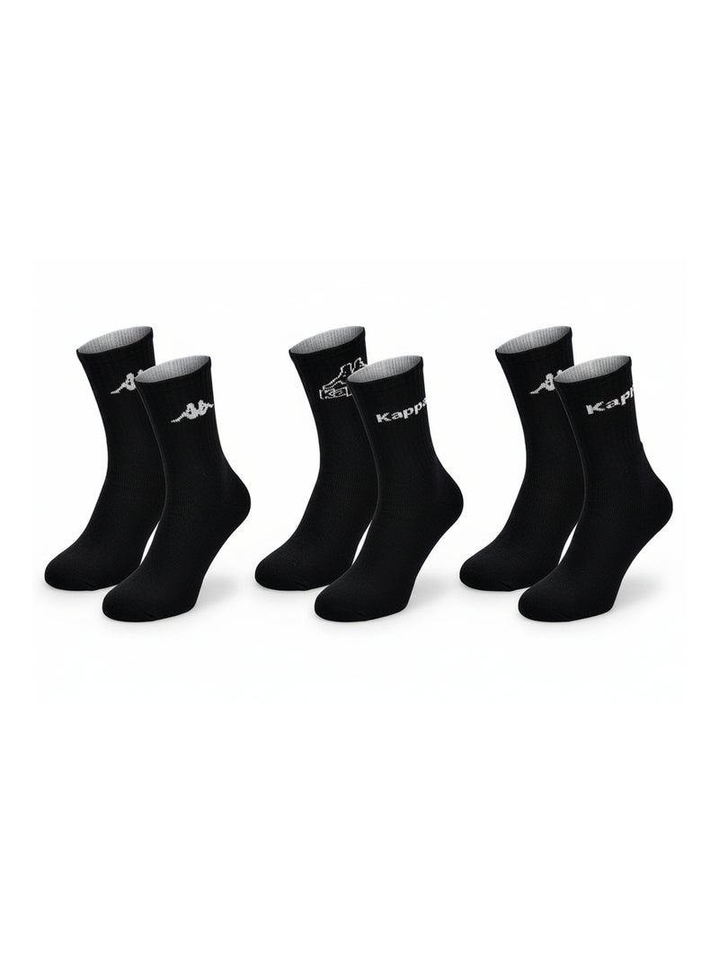 Meias SPORT KAPPA CREW - Pack de 20 Pares + 1 GRÁTIS Preto - Kiabi
