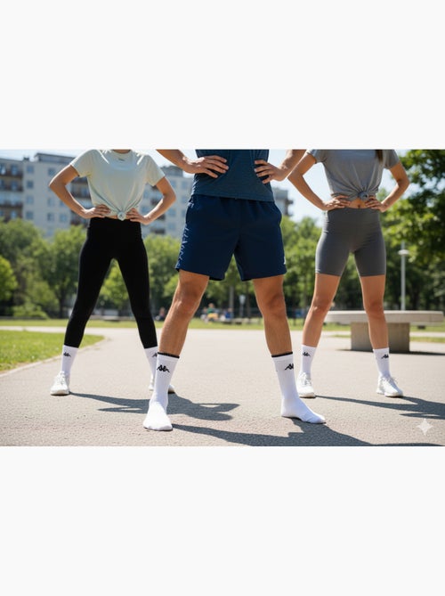 Meias SPORT KAPPA CREW - Pack de 3 Pares - Kiabi Meias SPORT KAPPA CREW - Pack de 3 Pares - Kiabi