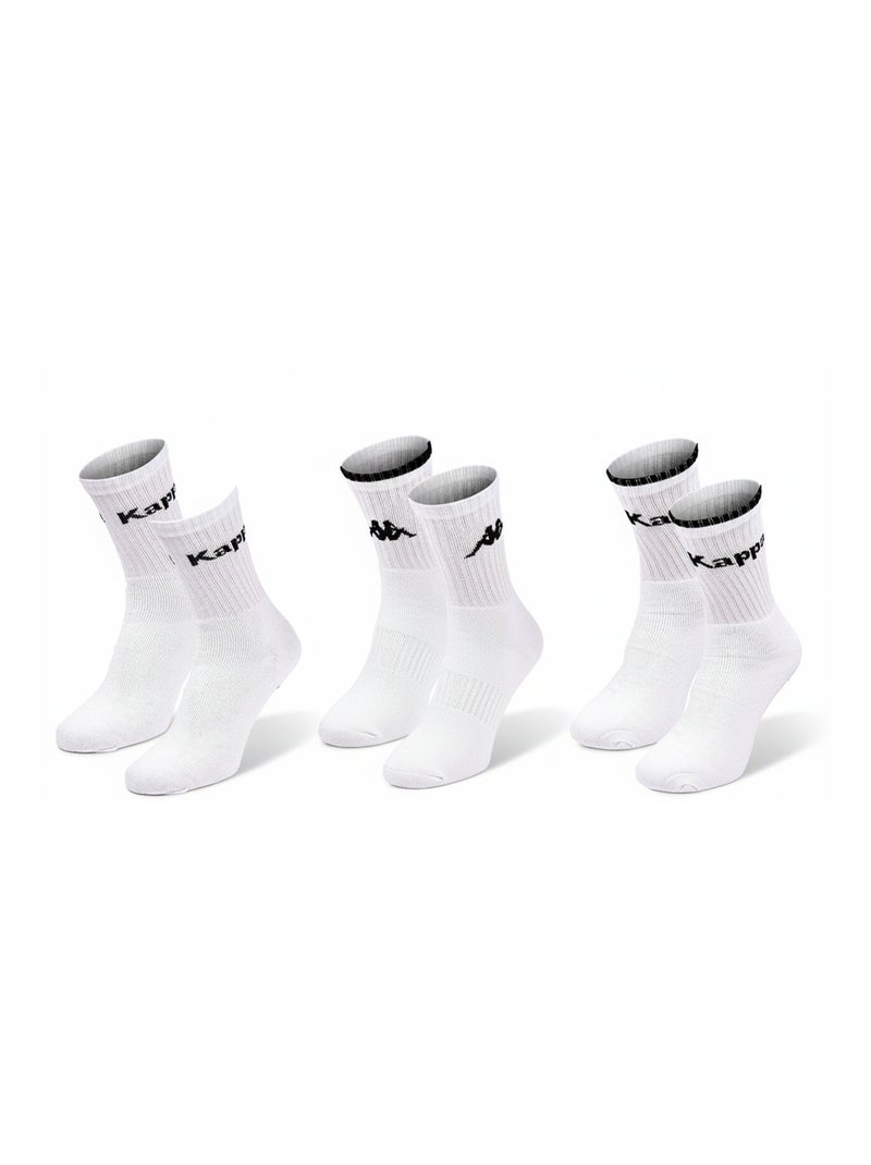Meias SPORT KAPPA CREW - Pack de 6 Pares Branco - Kiabi