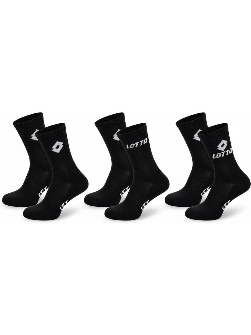 Meias sport lotto crew - pack 20 pares + 1 grátis Branco Preto - Kiabi