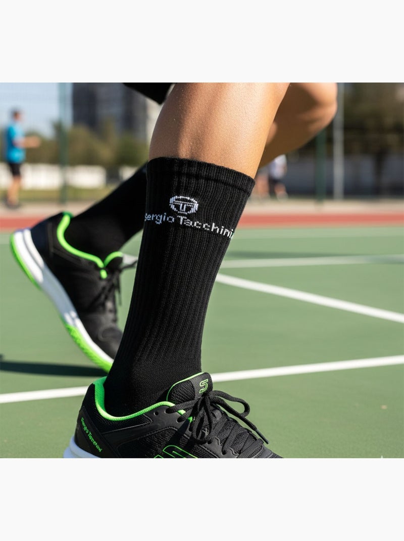 Meias SPORT SERGIO TACCHINI - Pack de 9 Pares Preto Branco Preto - Kiabi