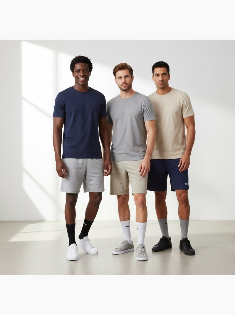 Meias unissexo puma pack 6 pares - algodão macio, calcanhar cosido Branco Cinza Preto - Kiabi