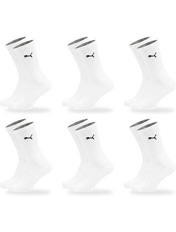 Meias unissexo puma pack 6 pares - algodão macio, calcanhar cosido