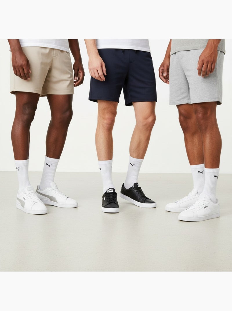 Meias unissexo puma pack 6 pares - algodão macio, calcanhar cosido Branco - Kiabi