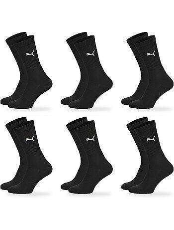 Meias unissexo puma pack 6 pares - algodão macio, calcanhar cosido