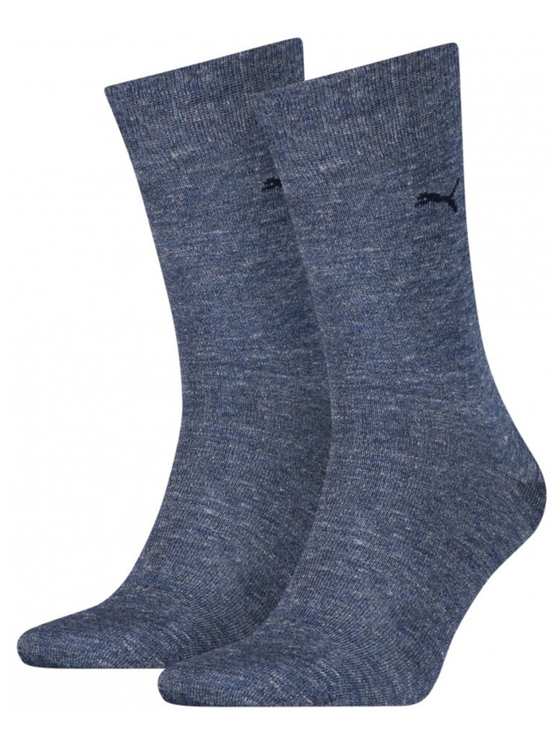 Meias Urbanas PUMA CLASSIC - Pack de 2 Azul-jeans - Kiabi
