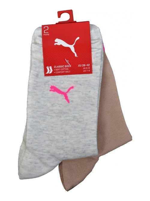 Meias Urbanas PUMA CLASSIC - Pack de 2 - Kiabi Meias Urbanas PUMA CLASSIC - Pack de 2 - Kiabi