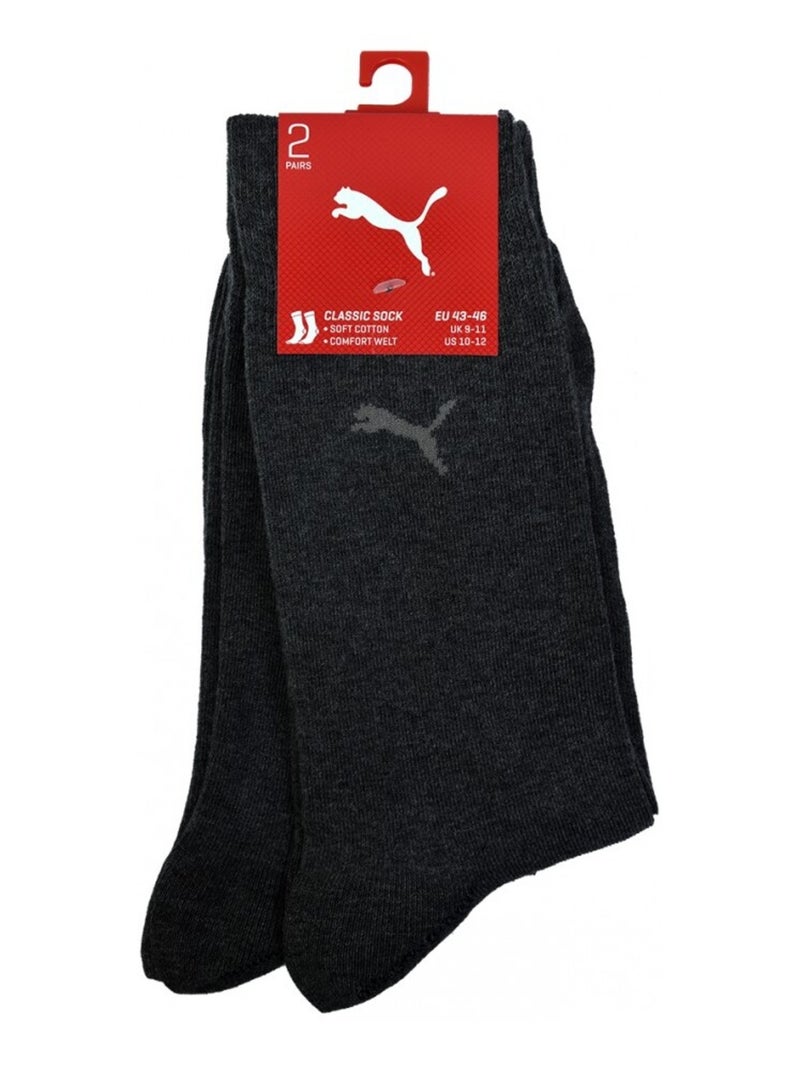 Meias Urbanas PUMA CLASSIC - Pack de 2 Cinza antracite - Kiabi