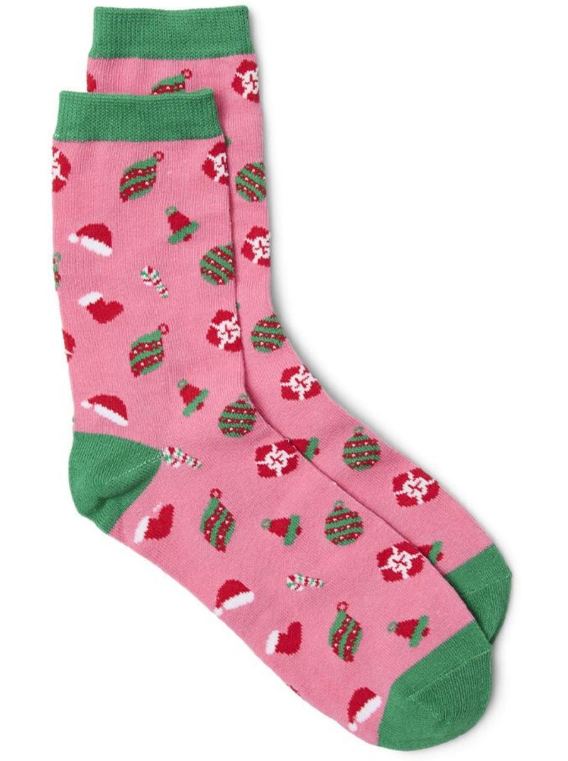 Meias Vero Moda Bonbons para Mulher - Rosa/Verde Rosa - Kiabi