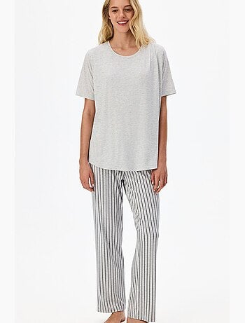 Melange mama confortável day pijama às riscas de manga curta penti