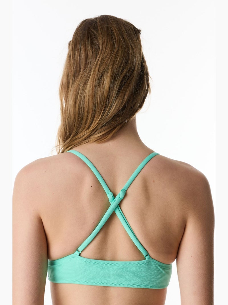 Meli top de biquíni bralette texturizado penti Verde menta - Kiabi
