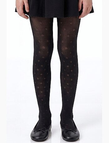 Menina mini star collants de rede às bolinhas penti
