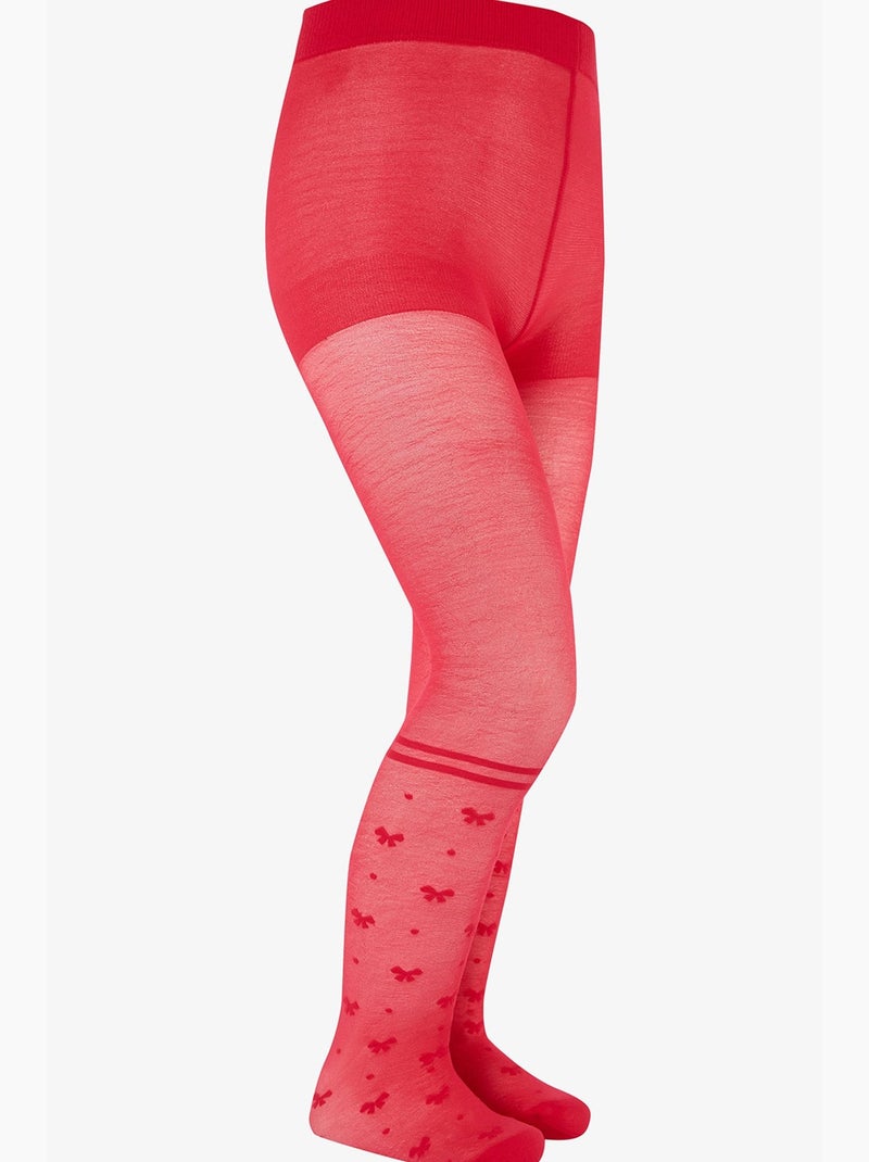 Menina pretty bowtie stripe collants penti Vermelho - Kiabi
