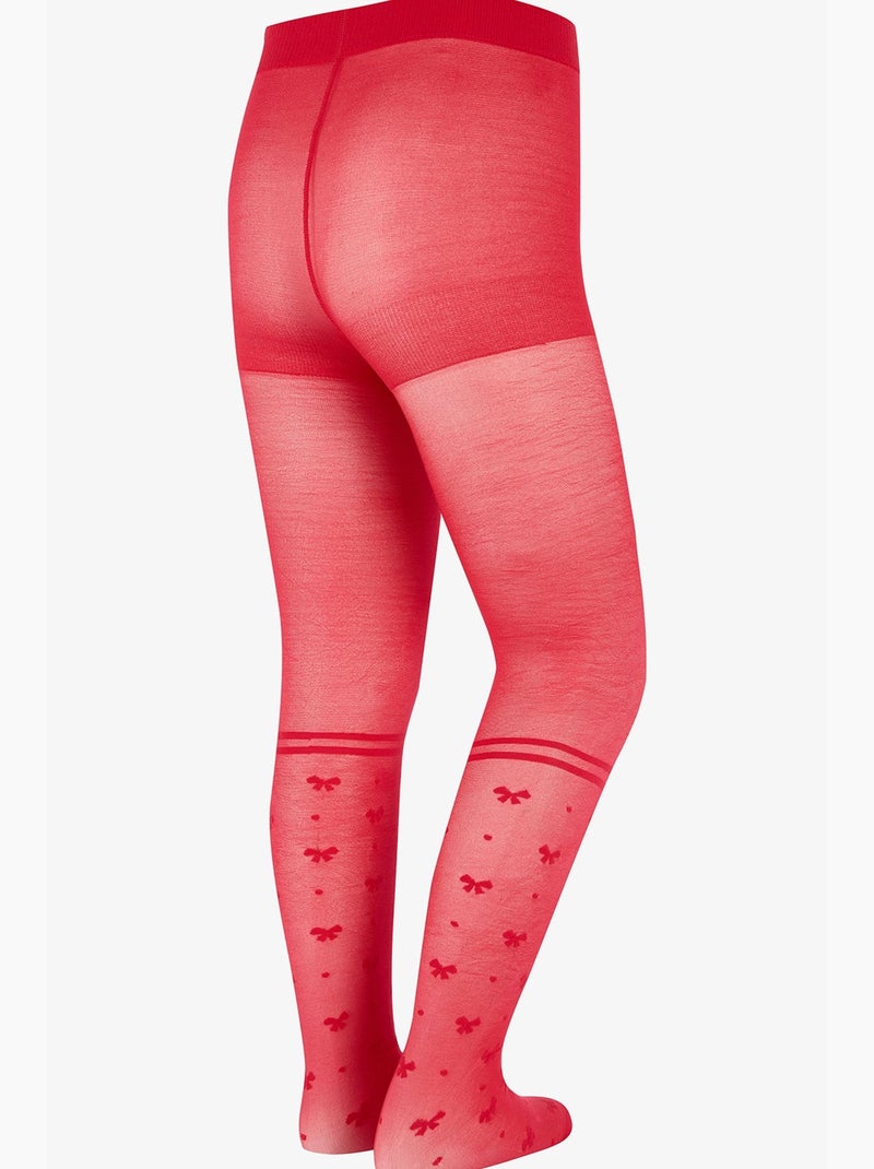 Menina pretty bowtie stripe collants penti Vermelho - Kiabi
