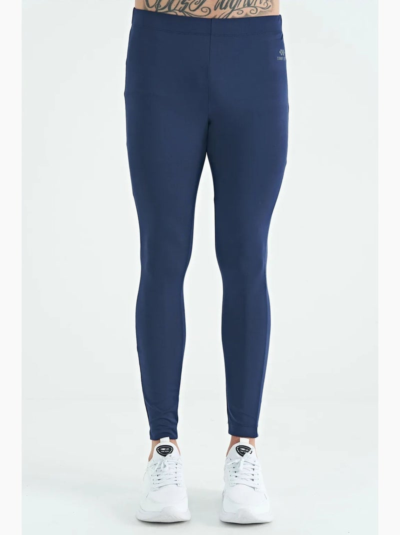 Men's calças active em malha skinny de cintura subida tommy Azul-marinho - Kiabi