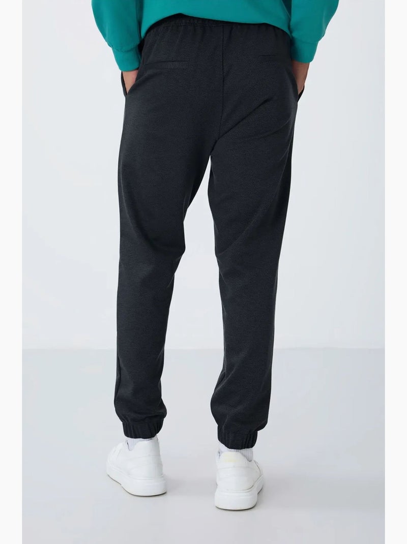 Men's calças de fato de treino em polar de corte regular tommy Cinza - Kiabi