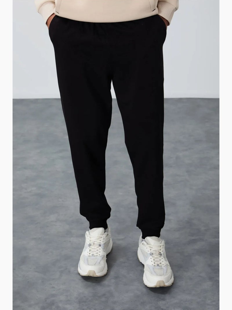 Men's calças de fato de treino em polar liso tommy Preto - Kiabi