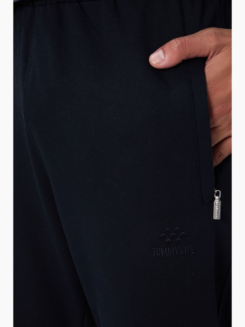 Men's calças de fato de treino slim fit de perna reta tommy Azul-lago - Kiabi