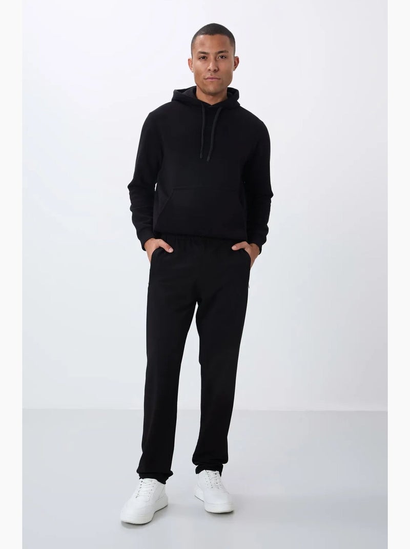 Men's calças de fato de treino slim fit de perna reta tommy Preto - Kiabi