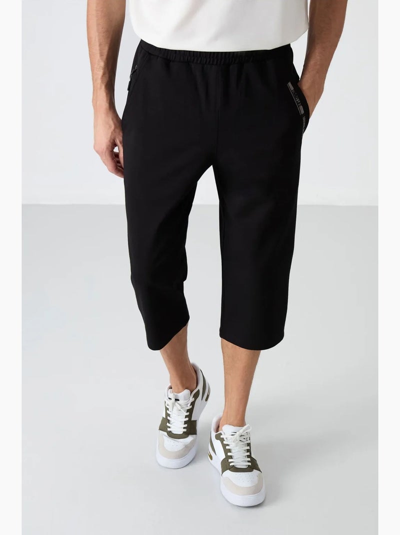 Men's calções capri de cintura média tommy Preto - Kiabi