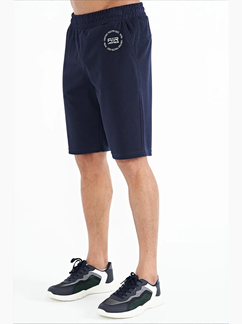Men's calções de felpa pull-on tommy Índigo - Kiabi