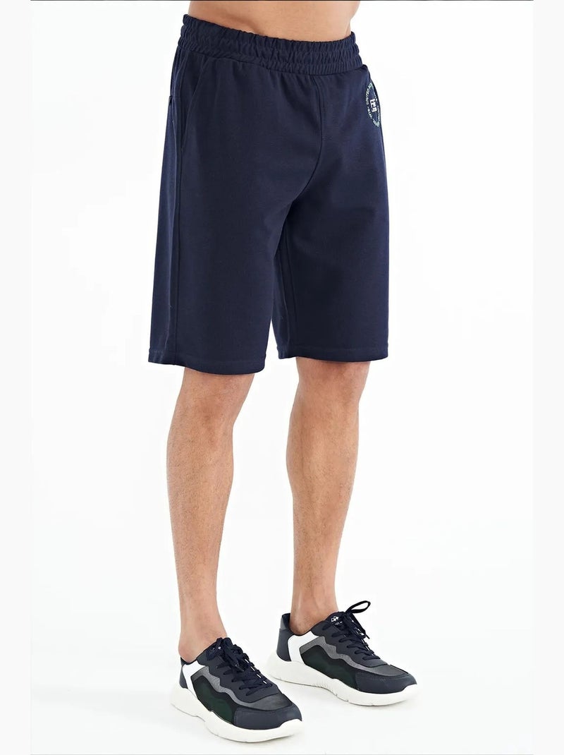 Men's calções de felpa pull-on tommy Índigo - Kiabi