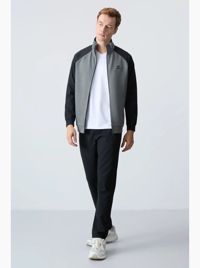 Men's conjunto active em malha com blocos de cor tommy Cinza médio - Kiabi