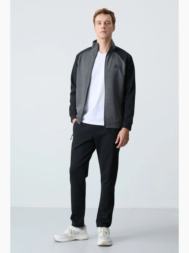 Men's conjunto active em malha com blocos de cor tommy Cinza-preto - Kiabi