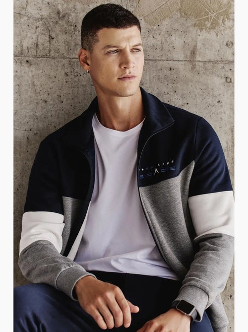 Men's conjunto de sweatshirt com fecho e calças color block tommy - Kiabi Men's conjunto de sweatshirt com fecho e calças color block tommy - Kiabi