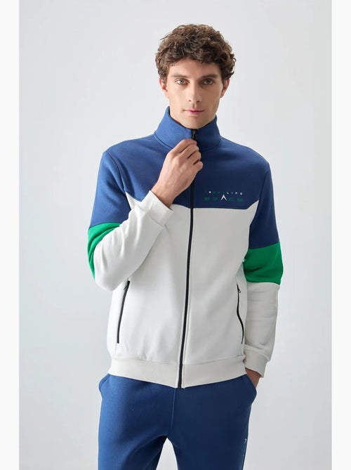 Men's conjunto de sweatshirt com fecho e calças color block tommy - Kiabi Men's conjunto de sweatshirt com fecho e calças color block tommy - Kiabi