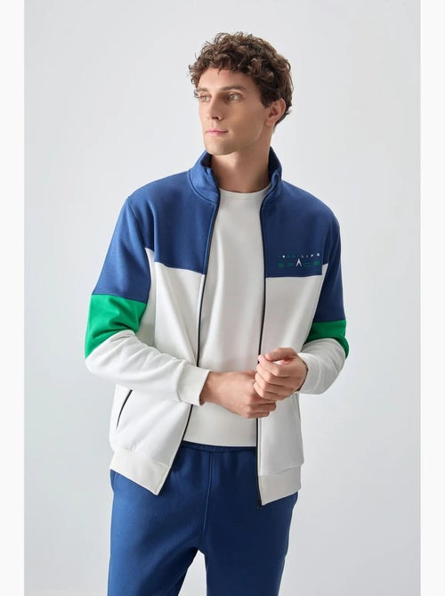 Men's conjunto de sweatshirt com fecho e calças color block tommy - Kiabi Men's conjunto de sweatshirt com fecho e calças color block tommy - Kiabi