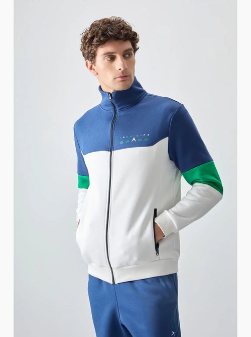 Men's conjunto de sweatshirt com fecho e calças color block tommy - Kiabi Men's conjunto de sweatshirt com fecho e calças color block tommy - Kiabi