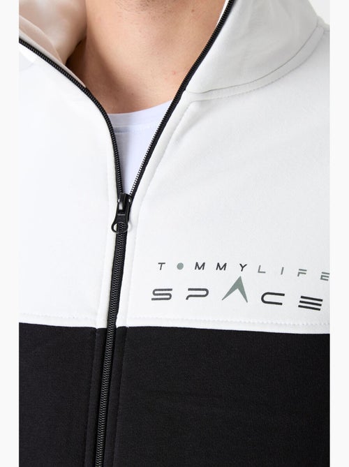 Men's conjunto de sweatshirt com fecho e calças color block tommy - Kiabi Men's conjunto de sweatshirt com fecho e calças color block tommy - Kiabi
