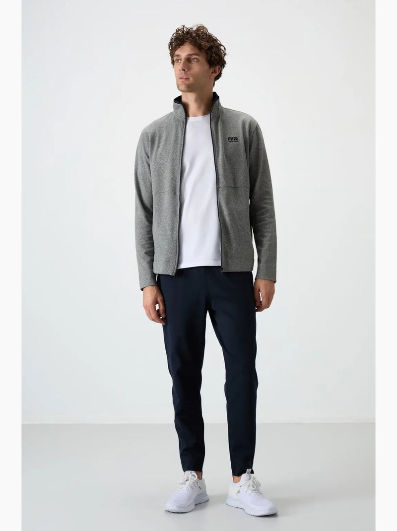 Men's conjunto de sweatshirt com fecho e calças em mistura de algodão tommy Cinza - Kiabi