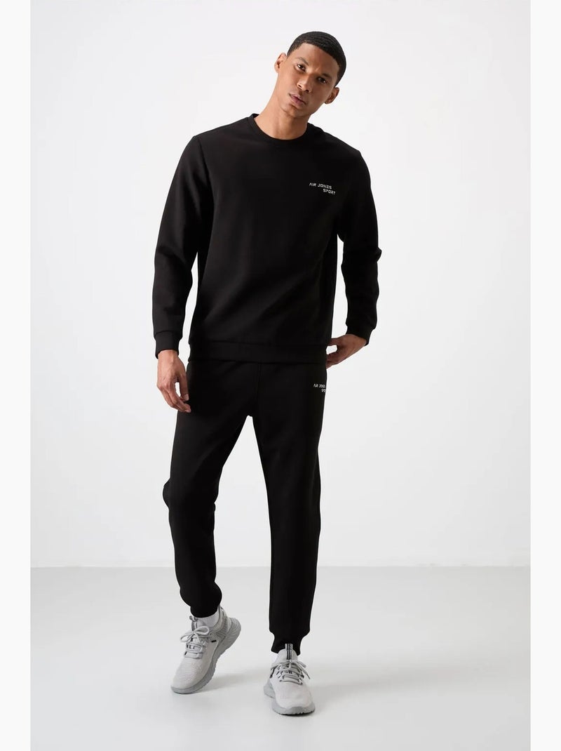 Men's conjunto de sweatshirt de manga comprida e calças tommy Cinza-preto - Kiabi