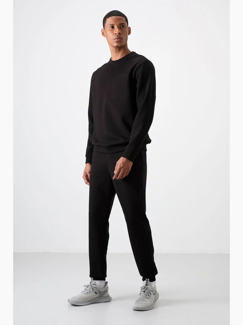 Men's conjunto de sweatshirt de manga comprida e calças tommy Preto - Kiabi
