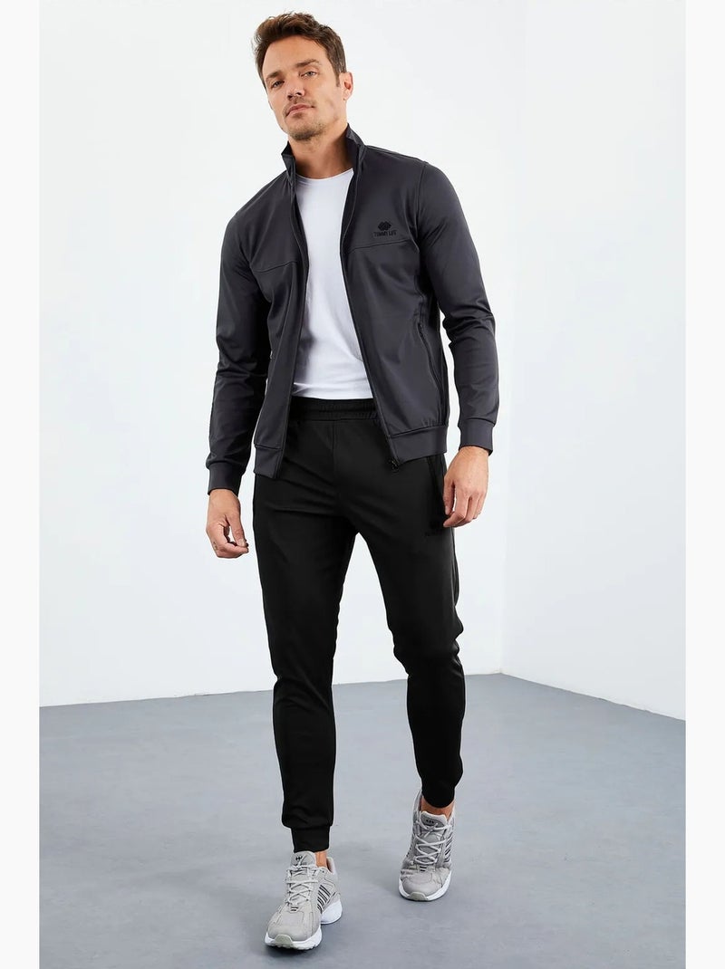 Men's conjunto de sweatshirt e calças em malha scuba tommy Cinza-preto - Kiabi