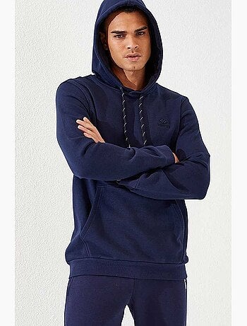 Men's sweatshirt com capuz lisa com bolso tommy